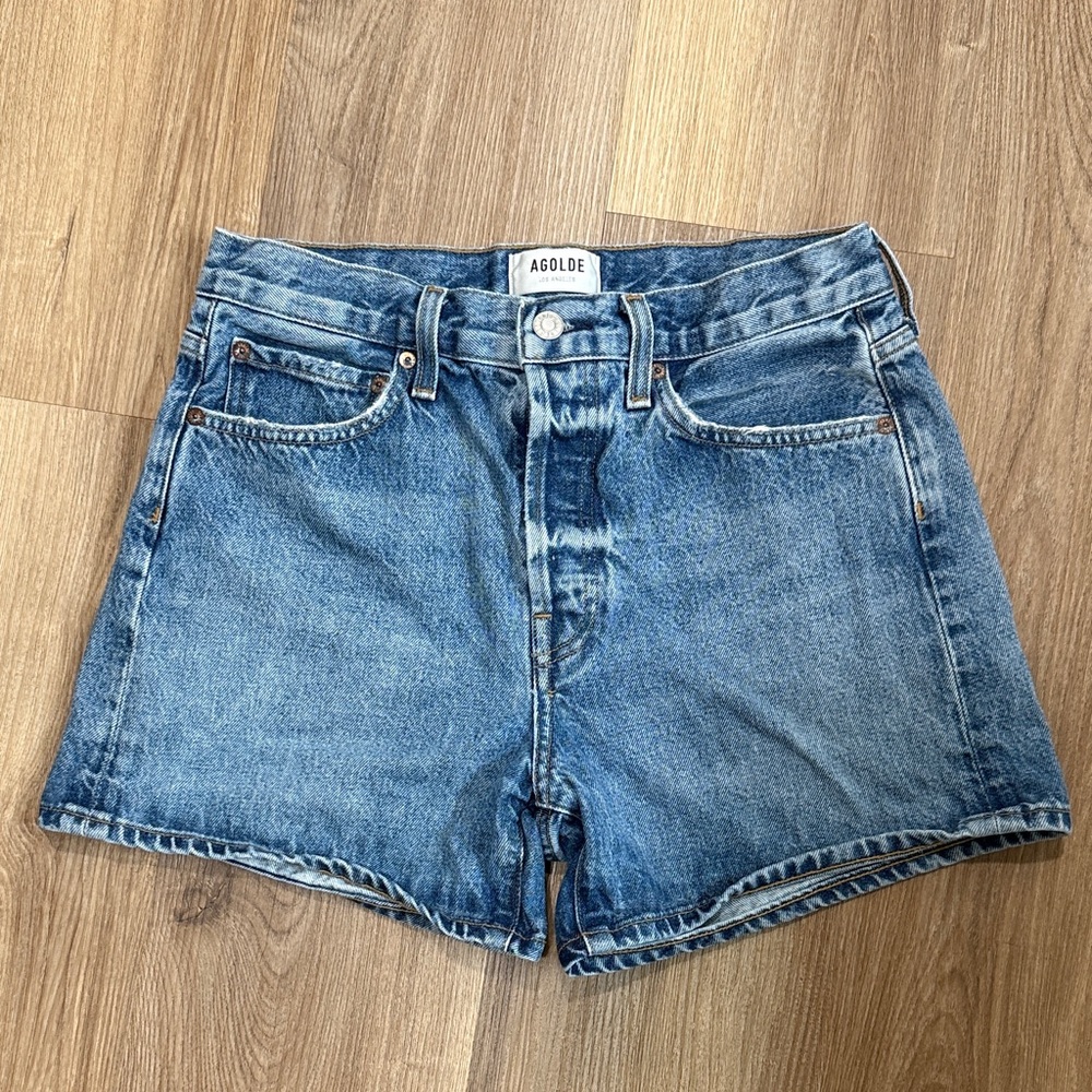 Agolde Parker Long Shorts (clean hem)